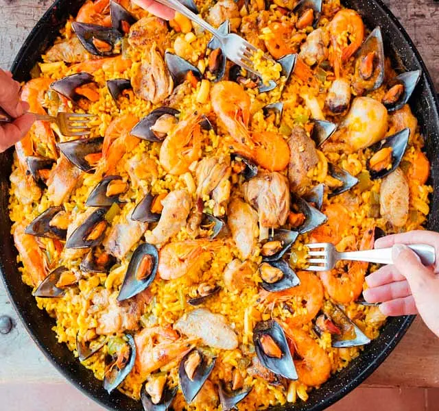 Paella para una familia